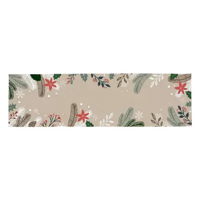 Bavlněný běhoun na stůl s vánočním motivem 40x140 cm Frosted Branches – Butter Kings