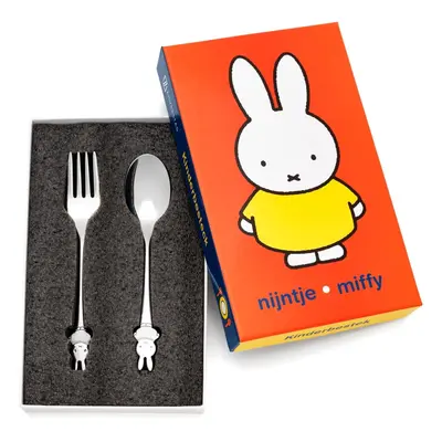 Nerezový dětský příbor ve stříbrné barvě Miffy – Zilverstad