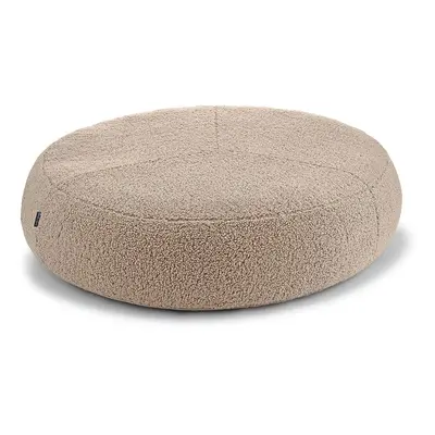 Béžový pelíšek pro psa z materiálu bouclé ø 90 cm Senso Pouffe Greige M/L – MiaCara