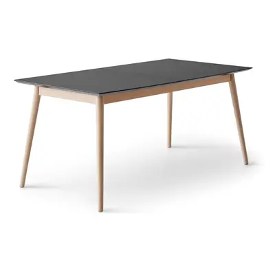 Rozkládací jídelní stůl s černou deskou a přídavnou deskou 100x210 cm Meza – Hammel Furniture