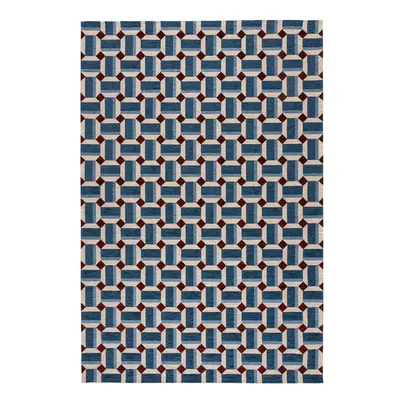 Modrý koberec 120x170 cm Lennox Geometric – Flair Rugs