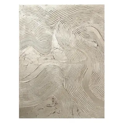 Ručně malovaný obraz 88x118 cm Metallic Silver – Malerifabrikken