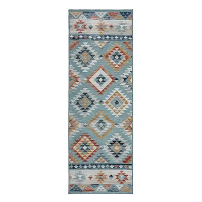 Modrý venkovní běhoun 80x230 cm Avery Blue – Flair Rugs