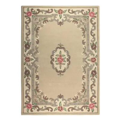 Béžový vlněný koberec Flair Rugs Aubusson, 75 x 150 cm