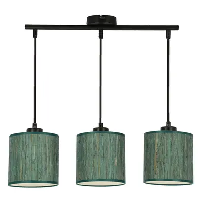 Tmavě zelené závěsné svítidlo s textilním stínidlem ø 15 cm Patti – Candellux Lighting