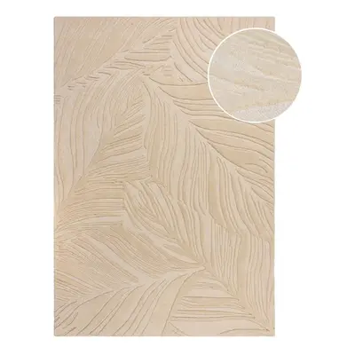 Béžový vlněný koberec 200x290 cm Lino Leaf – Flair Rugs