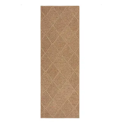 Venkovní běhoun v přírodní barvě 80x230 cm Nora Diamond – Flair Rugs