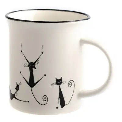 Porcelánový hrnek Dakls Cats Nero, 310 ml