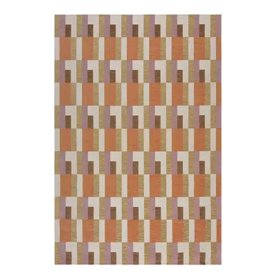 Koberec v oranžovo-přírodní barvě 155x230 cm Riley Block Geo – Flair Rugs