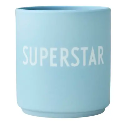 Modrý porcelánový hrnek Design Letters Superstar, 300 ml