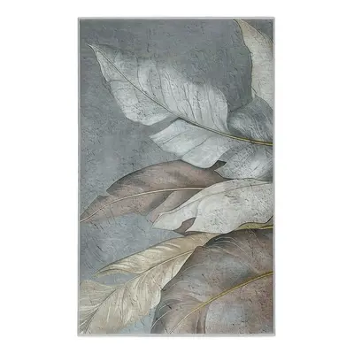 Zeleno-šedý pratelný koberec 160x230 cm Dusty Leaves – Mila Home