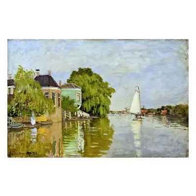 Reprodukce obrazu Claude Monet - Houses on the Achterzaan, 90 x 60 cm