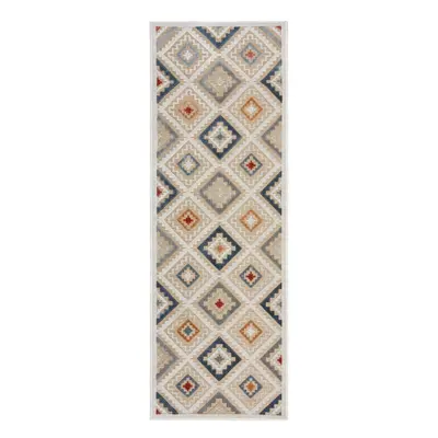 Krémový venkovní běhoun 80x230 cm Zion Natural – Flair Rugs