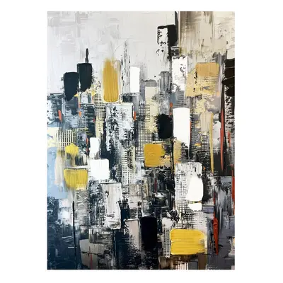 Obraz s ručně malovanými prvky 70x100 cm Cityscape – Styler