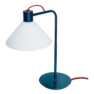 Stolní lampa v petrolejové barvě se skleněným stínidlem (výška 44 cm) Spot – Hübsch