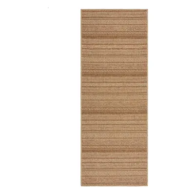 Venkovní běhoun v přírodní barvě 80x230 cm Farah Stripe – Flair Rugs