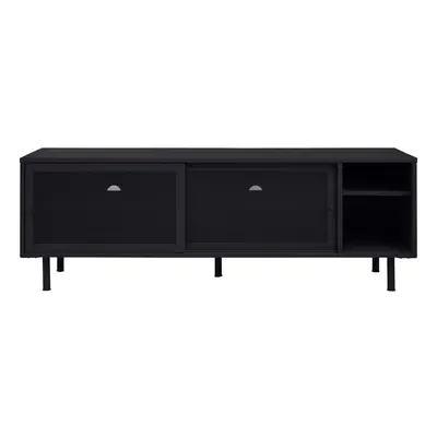 Černý kovový TV stolek 160x55x45 cm Veep – Unique Furniture