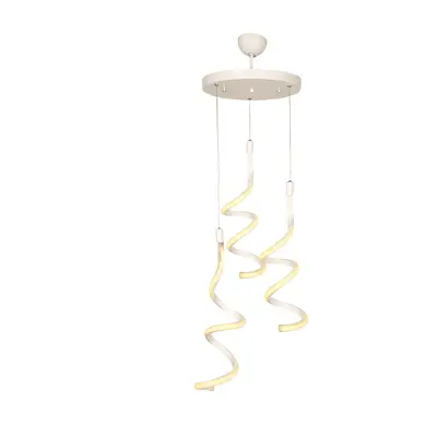 Bílé kovové LED závěsné svítidlo ø 30 cm Hilton – Squid Lighting