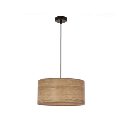 Světle hnědé závěsné svítidlo s ratanovým stínidlem ø 30 cm Legno – Candellux Lighting