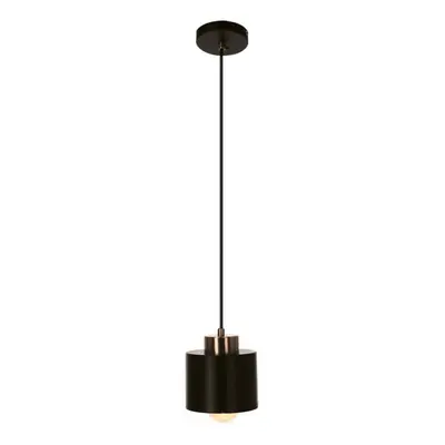 Černé kovové závěsné svítidlo ø 12 cm Olena – Candellux Lighting