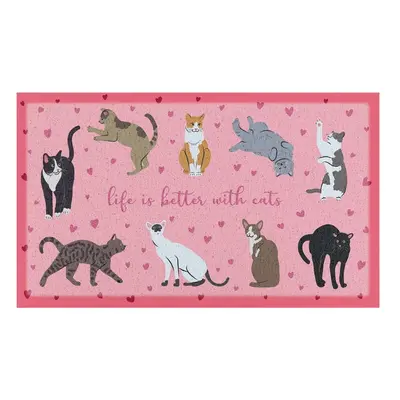 Rohožka 40x70 cm Life Is Better With Cats – Artsy Doormats