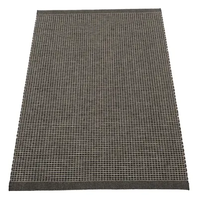 Antracitový vnitřní a venkovní koberec 70x120 cm Emm Black Linen – Pappelina