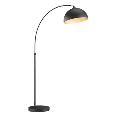 Černá stojací lampa s kovovým stínidlem (výška 200 cm) Leitung – Fischer & Honsel