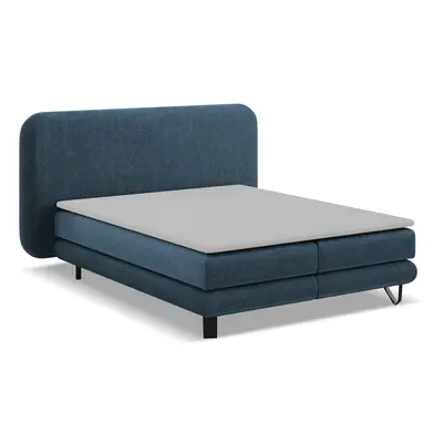 Modrá boxspring postel 160x200 cm Ilima – Makamii