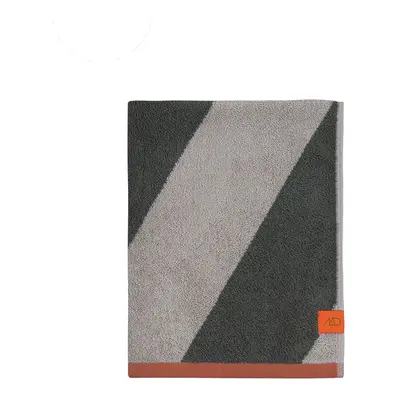 Khaki froté ručník z bio bavlny 50x90 cm Diagonal – Mette Ditmer Denmark