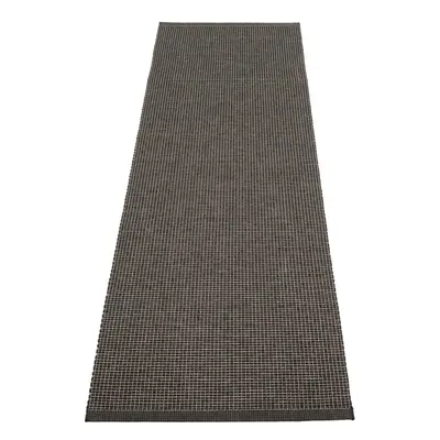 Antracitový vnitřní a venkovní běhoun 70x240 cm Emm Black Linen – Pappelina