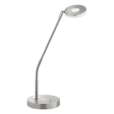 Kovová LED stmívatelná stolní lampa ve stříbrné barvě (výška 60 cm) Dent – Fischer & Honsel