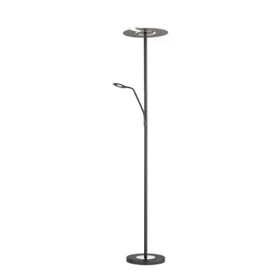 Černá LED stmívatelná stojací lampa (výška 180 cm) Dent – Fischer & Honsel