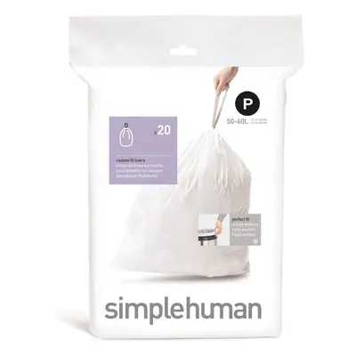 Stahovací pytle na odpadky v sadě 20 ks 60 l P – simplehuman