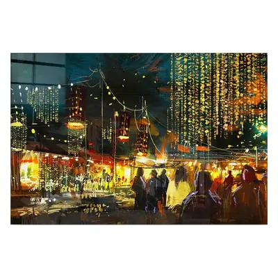 Skleněný obraz 100x70 cm City Street – Wallity