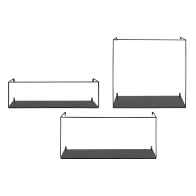 Černé kovové police v sadě 3 ks 40 cm Ulmo – House Nordic