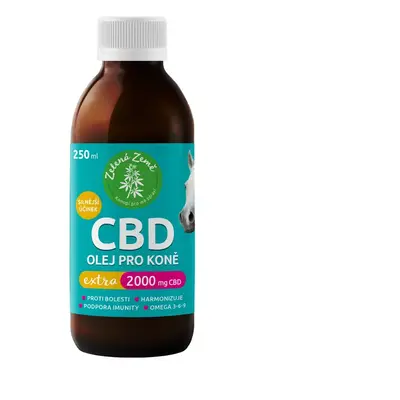 CBD olej pro koně Extra 2000 mg, 500 ml, Zelená Země