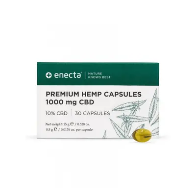 Enecta Prémiové konopné kapsle CBD 10%, 1000 mg