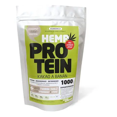 Zelená Země Konopný protein kakao/banán 1000 g