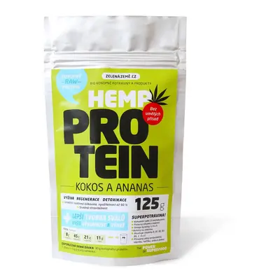 Konopný protein kokos s ananasem 125g, Zelená Země