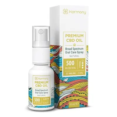 Harmony CBD olej ve spreji 500 mg, 15 ml, Natural