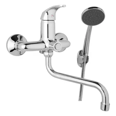 JB Sanitary SLIM A10 39 51 - Nástěnná umyvadlová a sprchová baterie 150 mm, otočný přepínač v tě