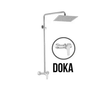 JB Sanitary DOKA SK 61 000 00 2 - Sprchová sestava s baterií 150mm, nerezovou čtvercovou sprchou