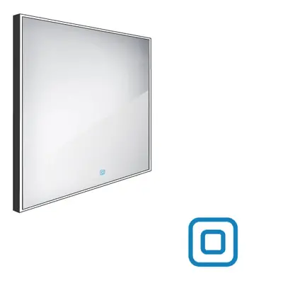 Nimco ZPC 13066V-90 - černé LED zrcadlo 600x600 s dotykovým senzorem