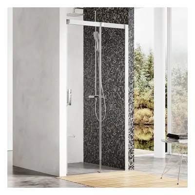 Ravak Matrix MSD2-120 R satin+Transparent sprchové posuvné dveře 120 cm, pravé, matný rám, čiré 