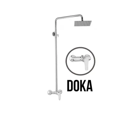 JB Sanitary DOKA SK 61 000 00 5 - Sprchová sestava s baterií 150mm, nerezovou čtvercovou sprchou