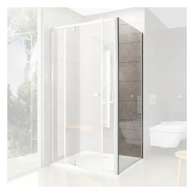 Ravak Pivot PPS -100 Satin+Transparent, pevná stěna 100 cm pro kombinaci s PDOP1 a PDOP2, matná,