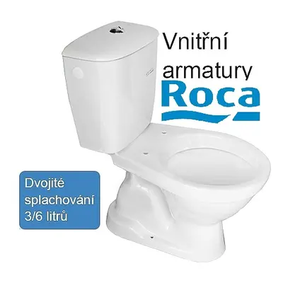 Eco produkty Kombinovaný klozet EP spodní + , vybavený armaturami Roca