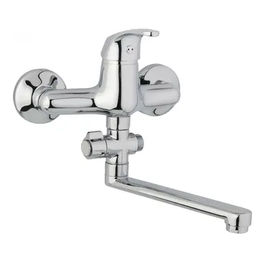 JB Sanitary Slim A10 37 10 umyvadlová a sprchová nástěnná baterie 150 mm - otočný přepínač