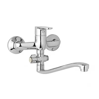 JB Sanitary Tira D10 37 20 - Nástěnná umyvadlová a sprchová baterie 150 mm, otočný přepínač, bez