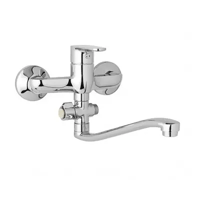 JB Sanitary Tira D10 37 40 - Nástěnná umyvadlová a sprchová baterie 150 mm, otočný přepínač, bez